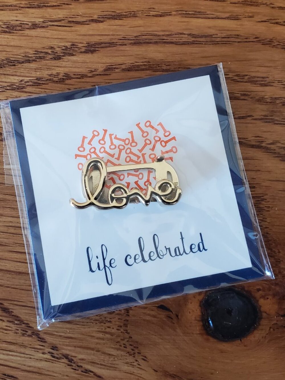 2 for $15 | Keep Collective Script Word Gold Love Key